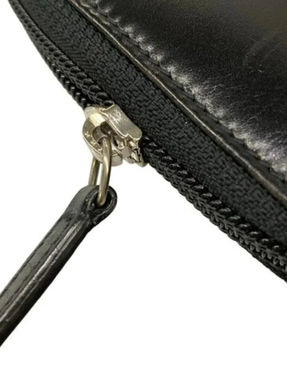 Salvatore Ferragamo Gancini Black Leather Accessory Case